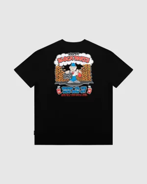 BLOCK PARTY BOX FIT TEE - BLACK