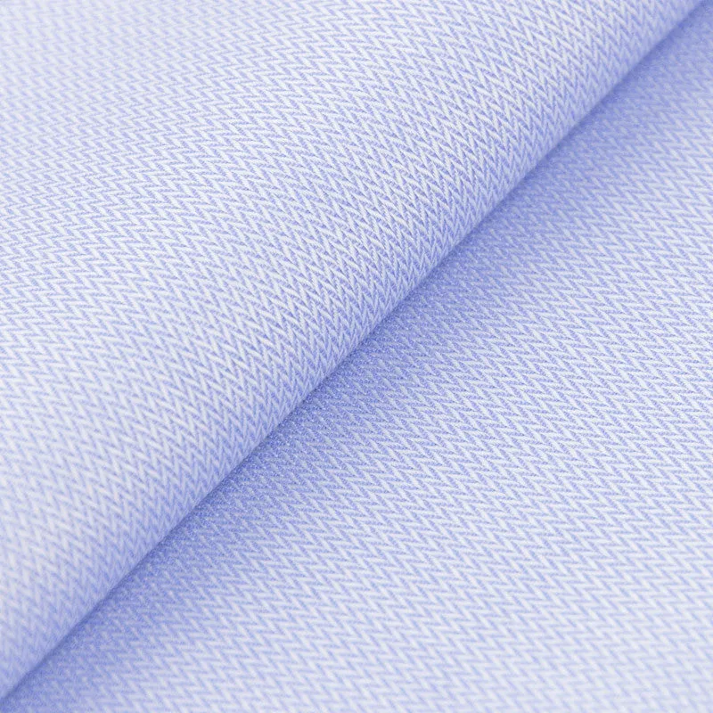 Blue Dobby Herringbone
