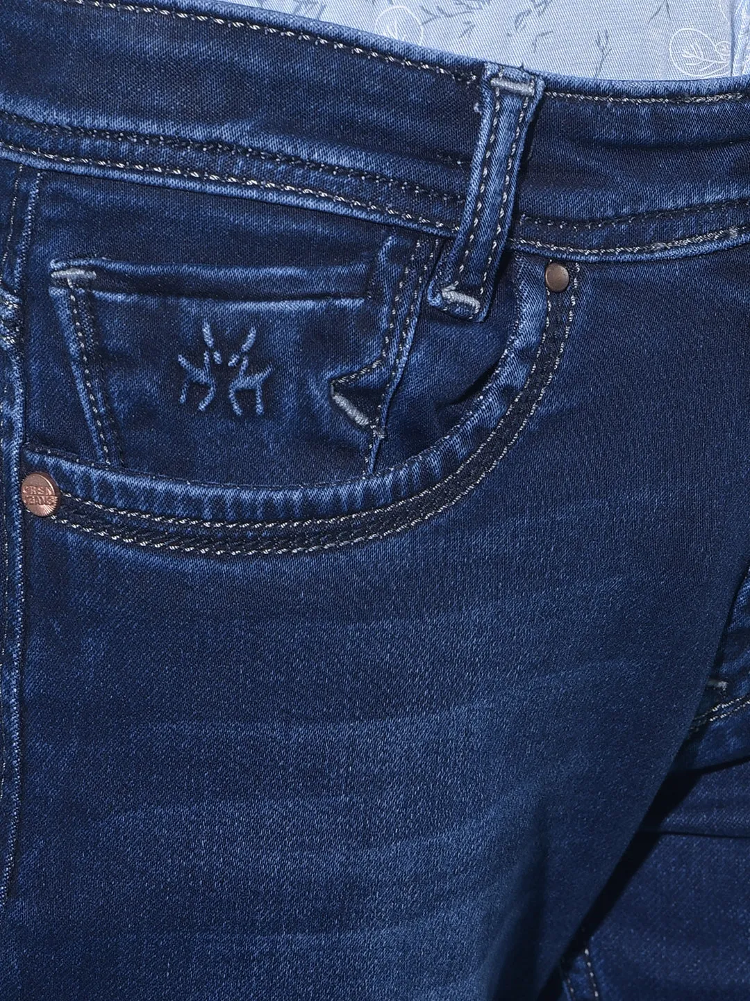 Blue Stretchable Cotton Jeans