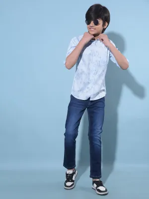 Blue Stretchable Cotton Jeans