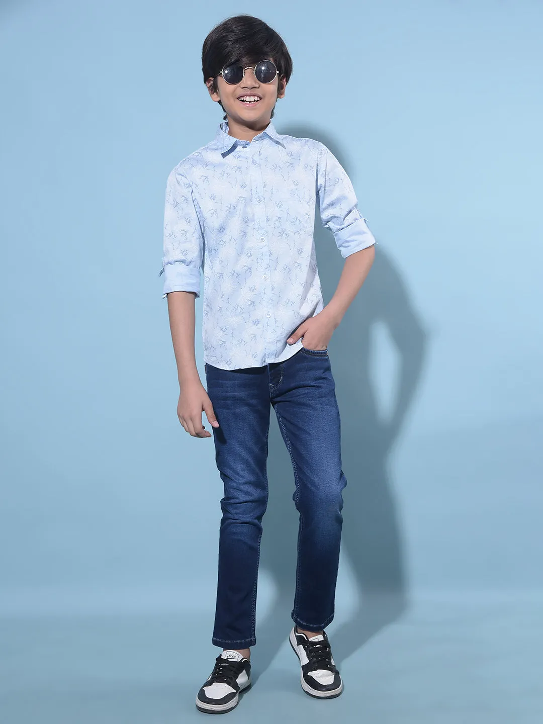 Blue Stretchable Cotton Jeans