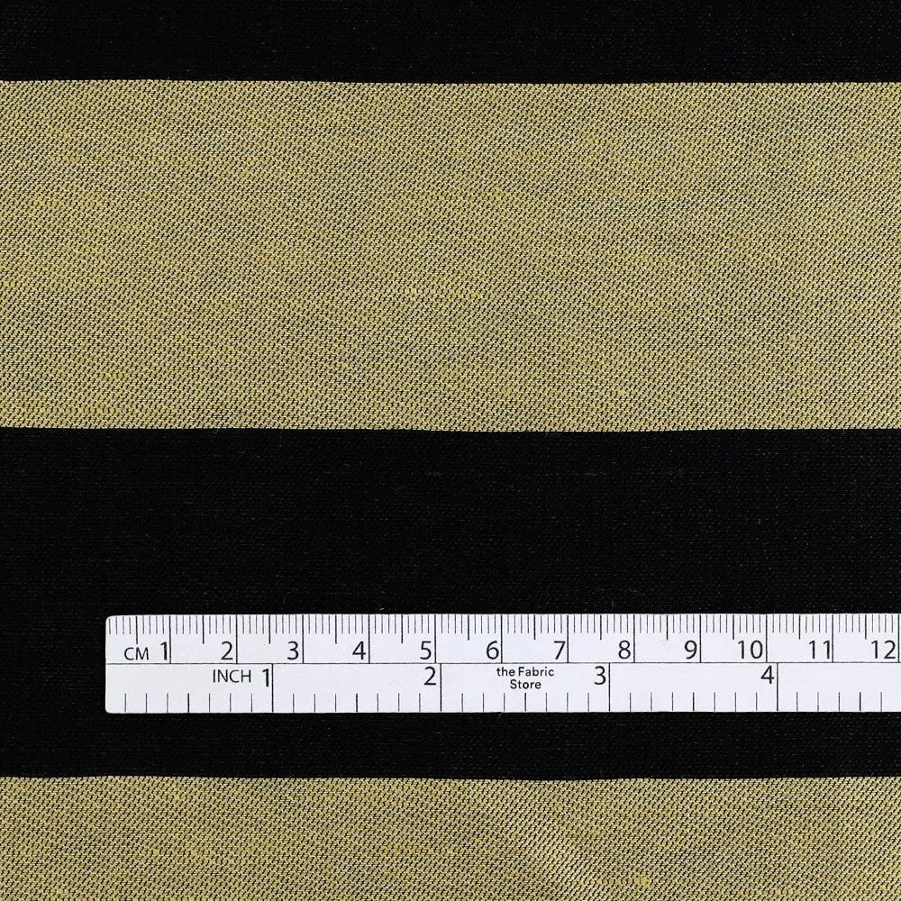 Bold Stripe Linen / Viscose - Bamboo Shoot