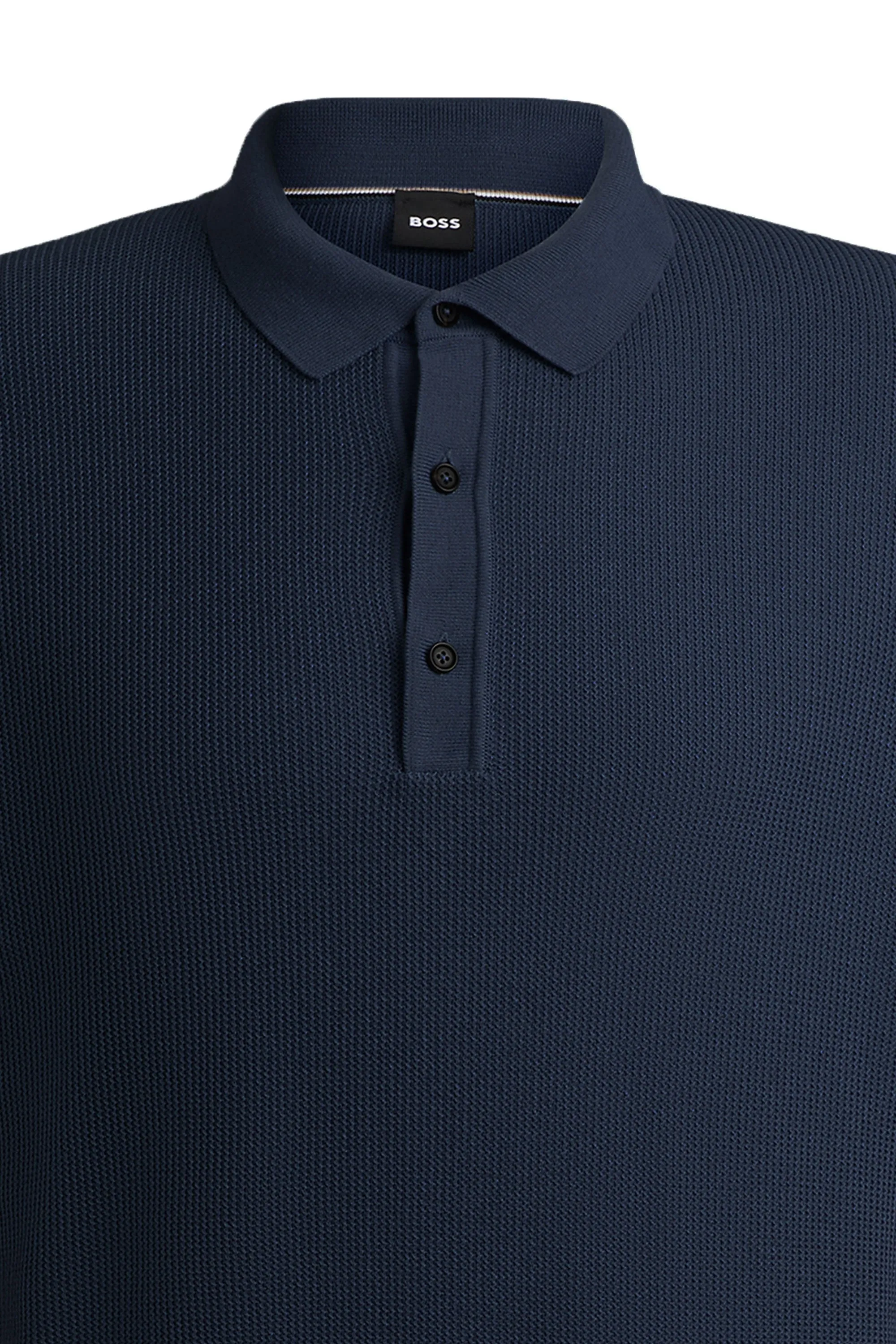 Boss H-daremo Knitted Polo Shirt Dark Blue