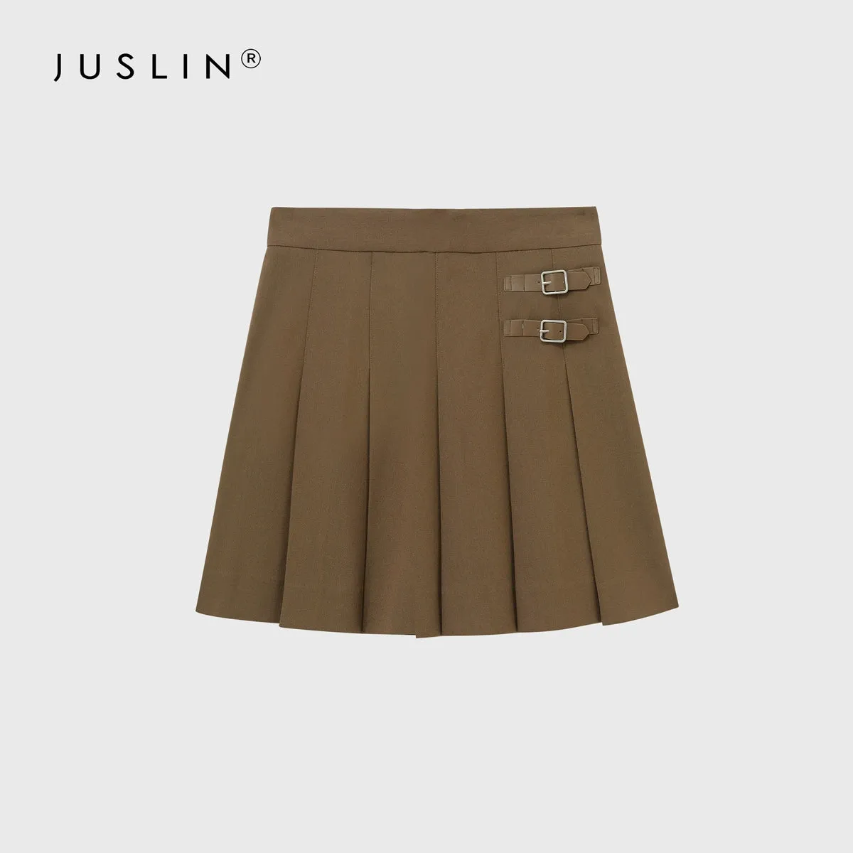 Boxy Pleated Skirt and Oversized Blazer Ensemble