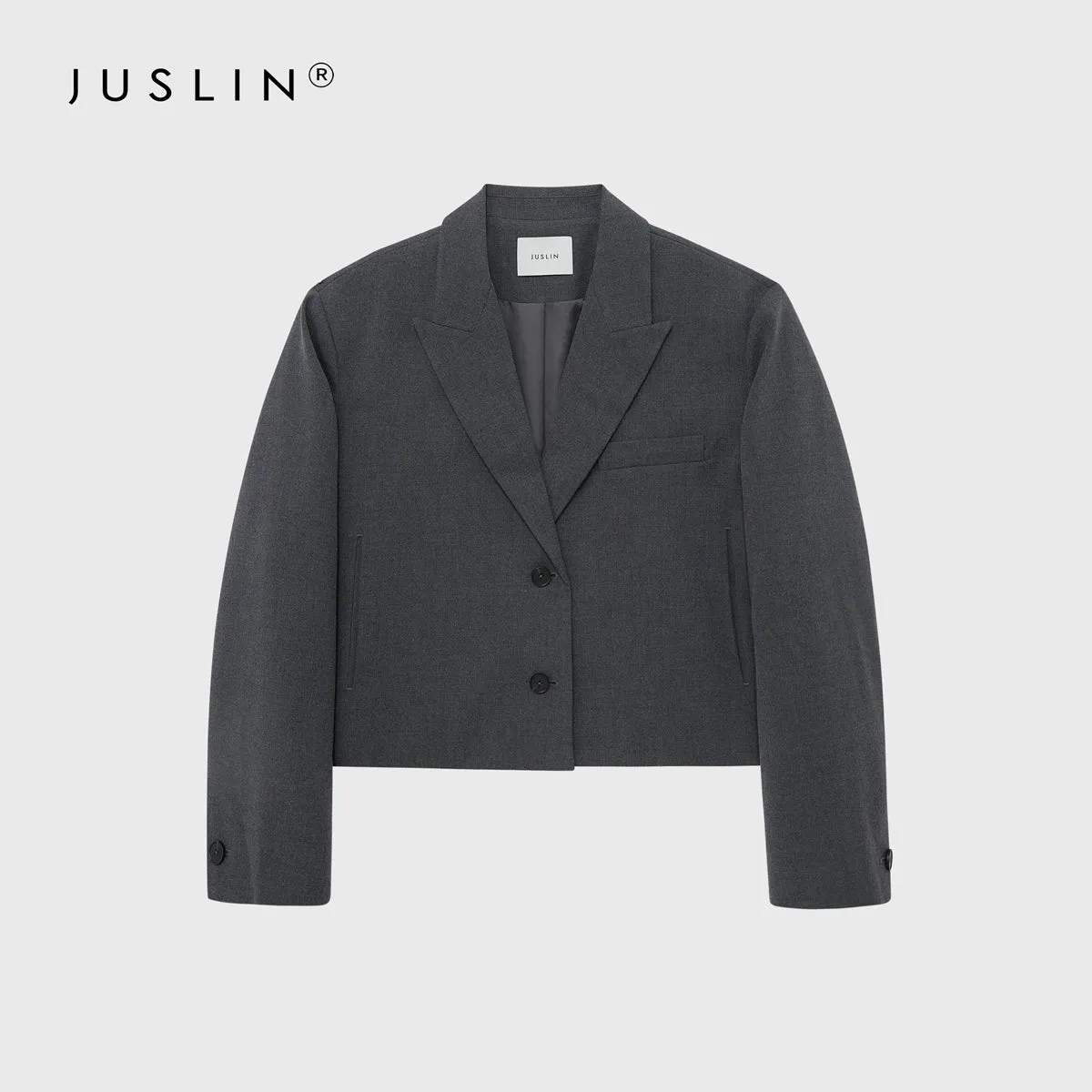 Boxy Pleated Skirt and Oversized Blazer Ensemble
