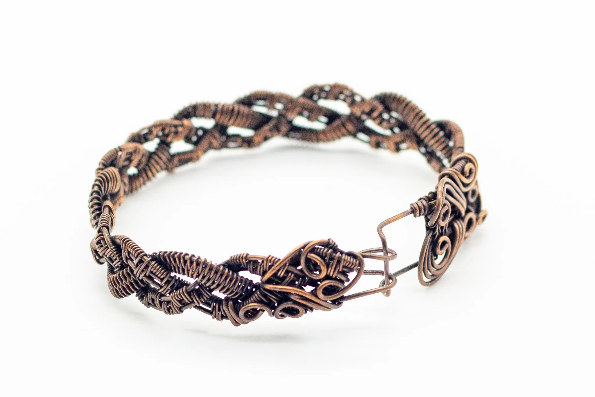 Braided Copper Statement Bracelet