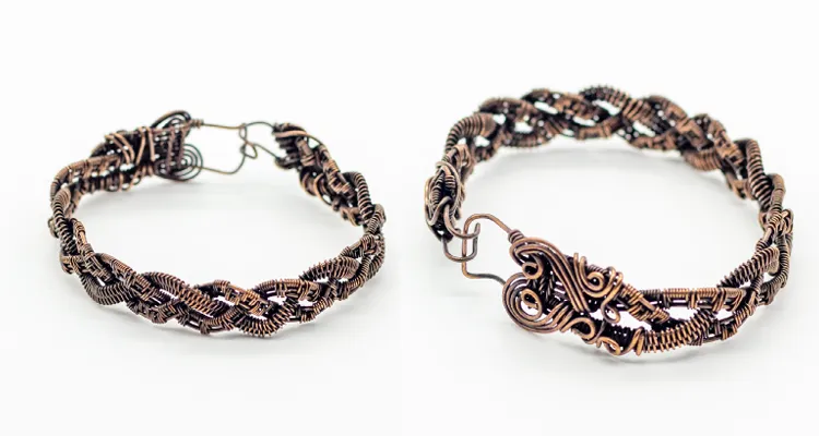 Braided Copper Statement Bracelet
