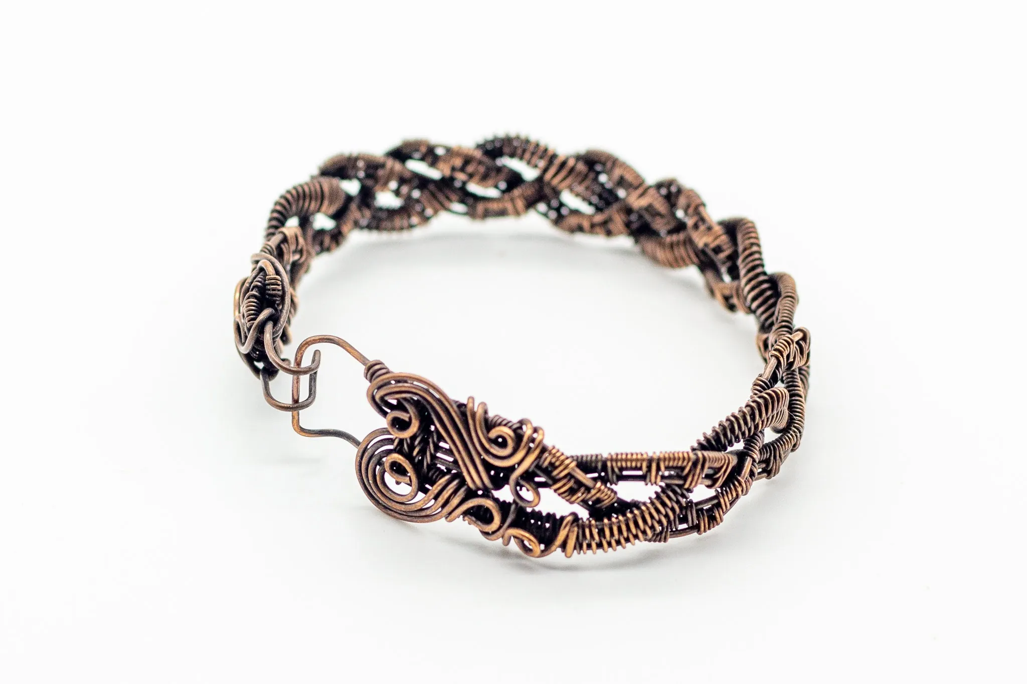 Braided Copper Statement Bracelet