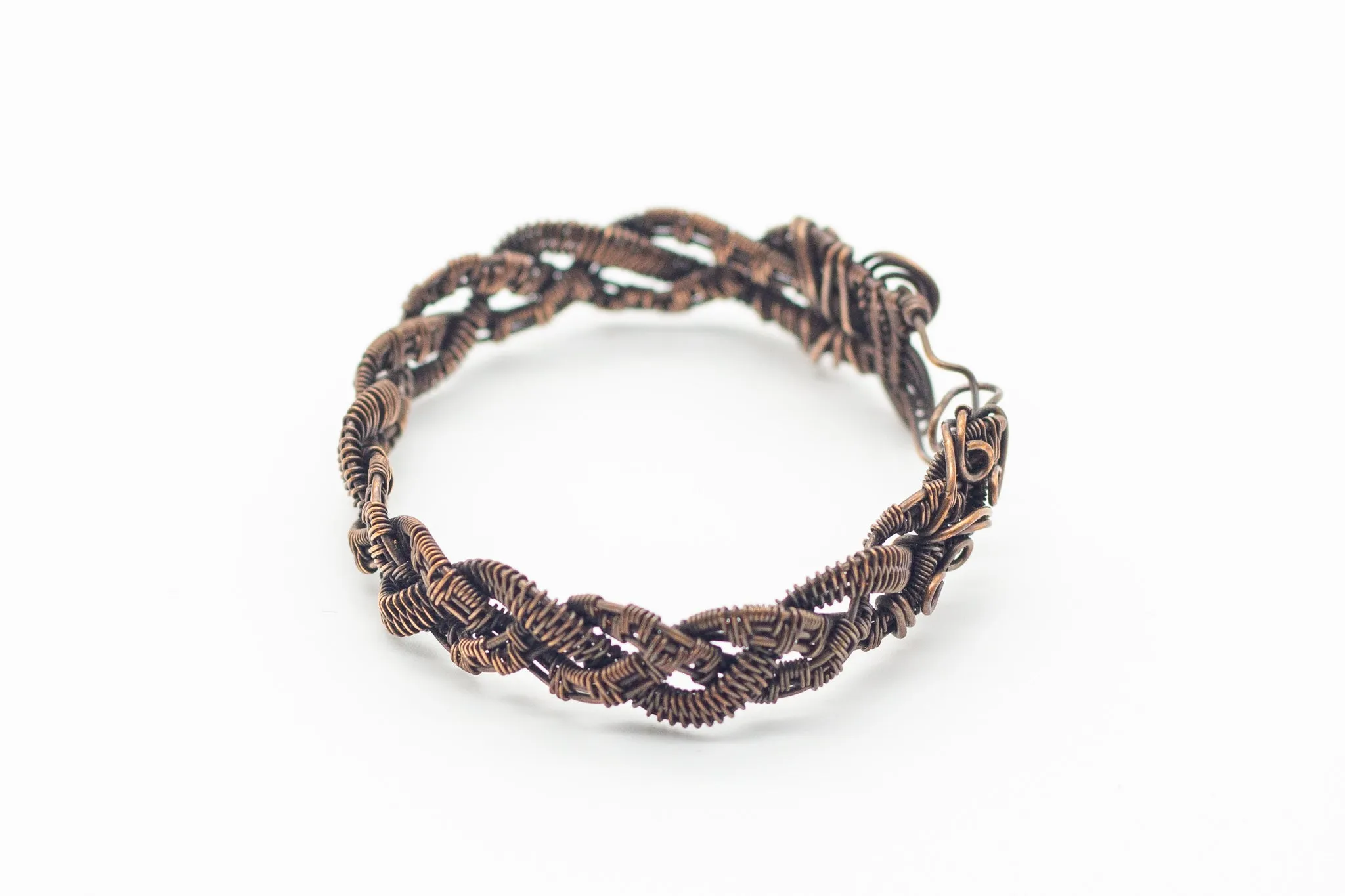 Braided Copper Statement Bracelet