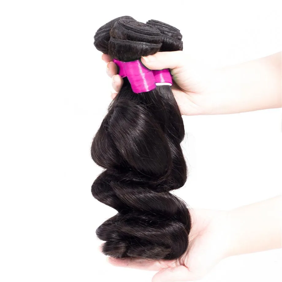 Brazilian Loose Wave 3 Bundles 100% Human Hair Weave Bundles Remy Hair Extension MYLOCKME