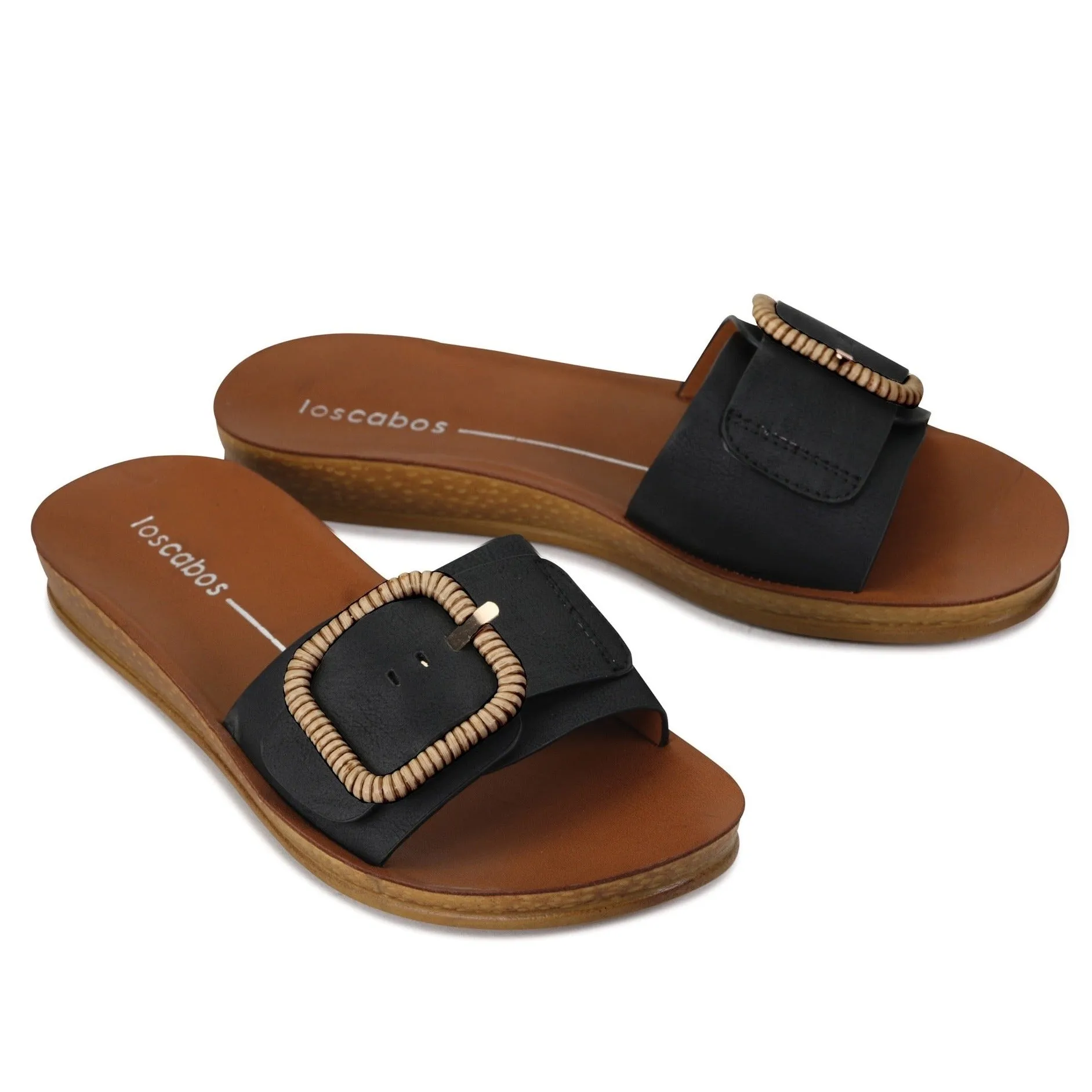 BRIO BUCKLE SLIDE SANDAL