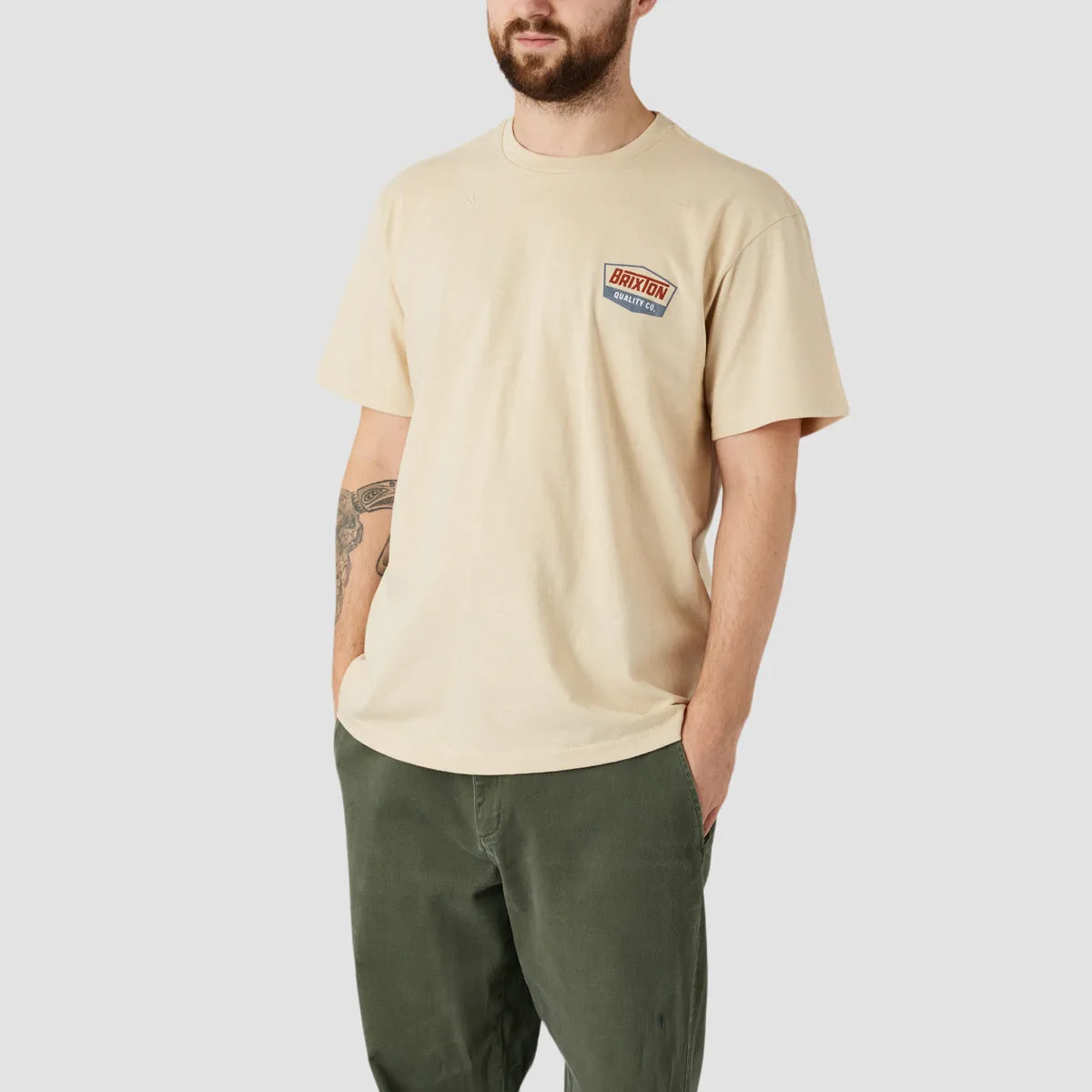 Brixton Regal T-Shirt Cream/Barn Red