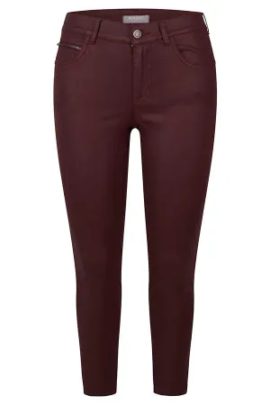 BURGUNDY COATED JEANS
