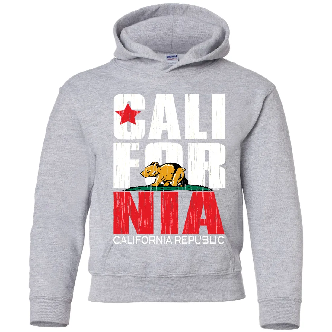 California Republic Vintage Retro Youth Sweatshirt Hoodie