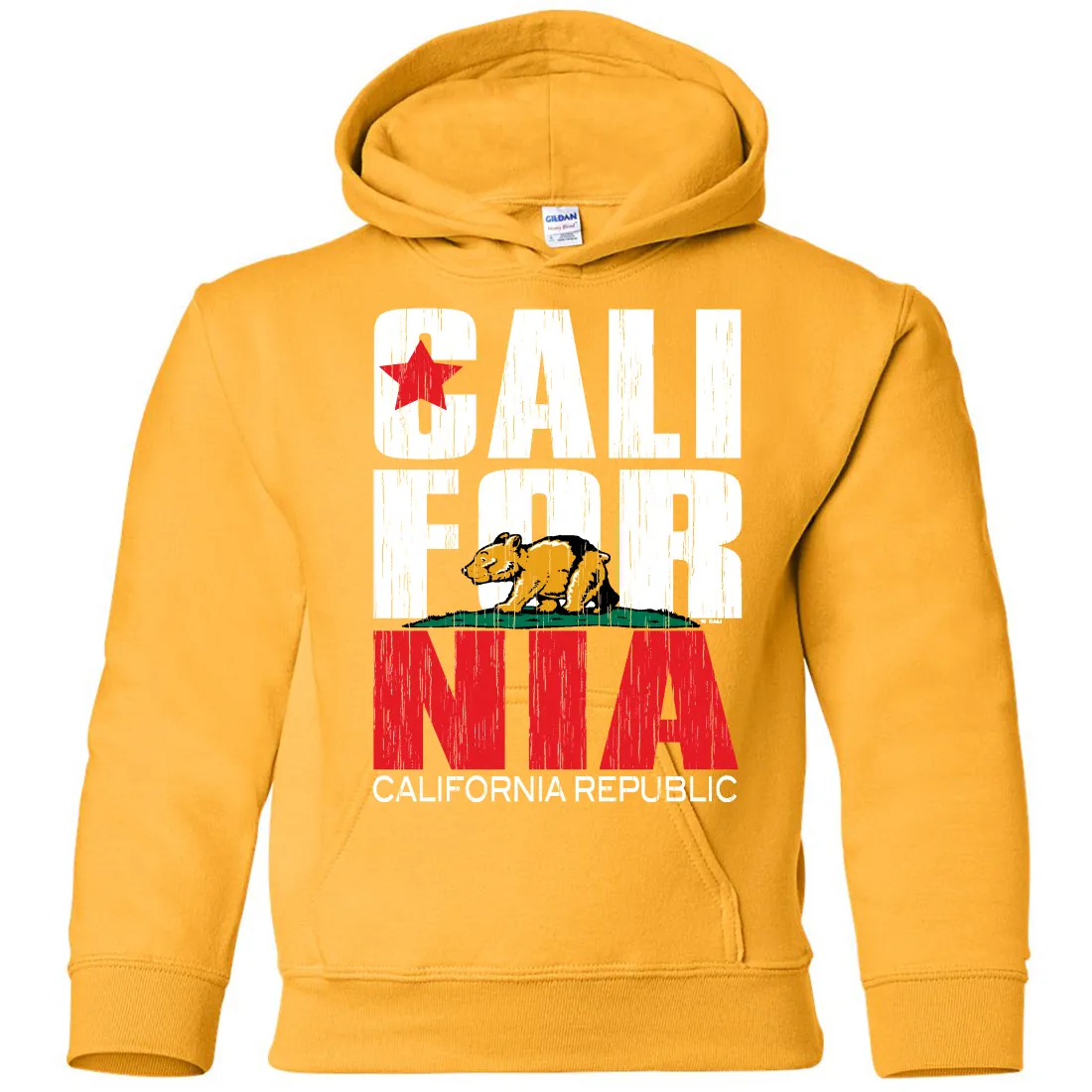 California Republic Vintage Retro Youth Sweatshirt Hoodie