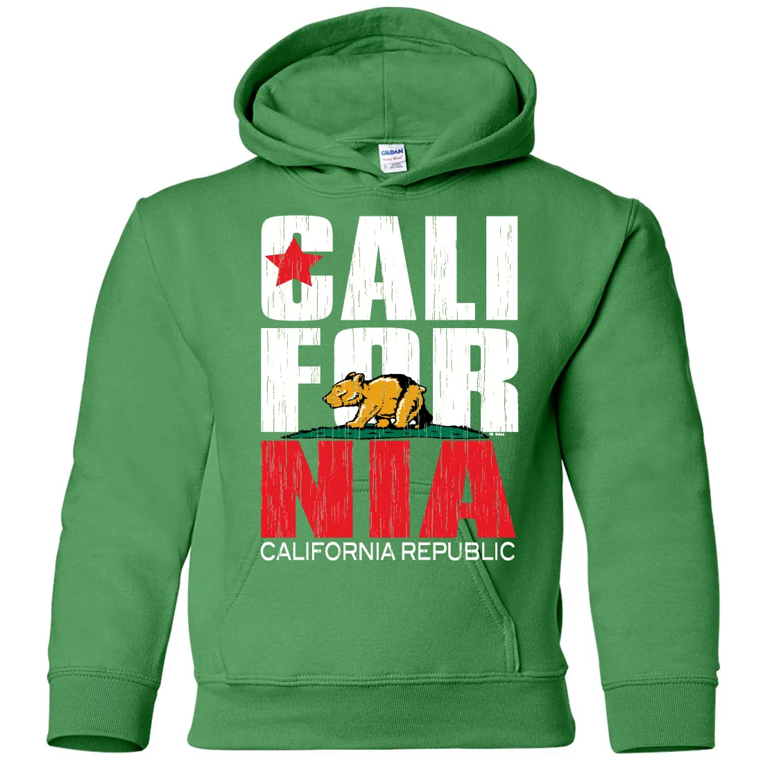 California Republic Vintage Retro Youth Sweatshirt Hoodie