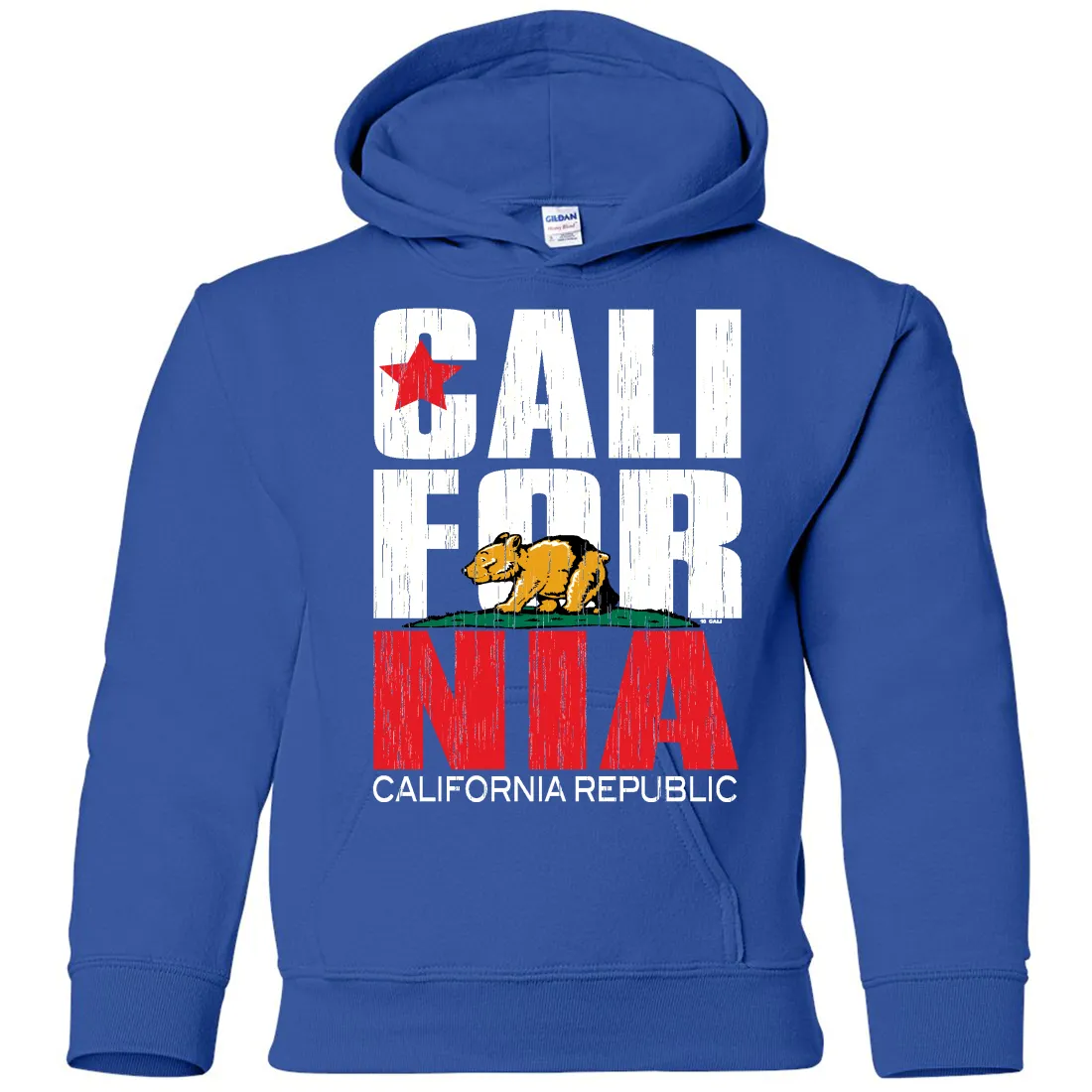 California Republic Vintage Retro Youth Sweatshirt Hoodie