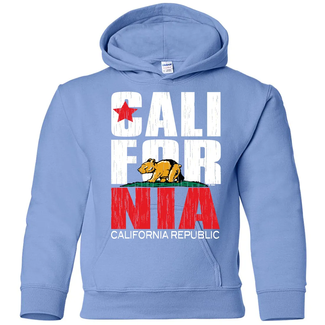 California Republic Vintage Retro Youth Sweatshirt Hoodie