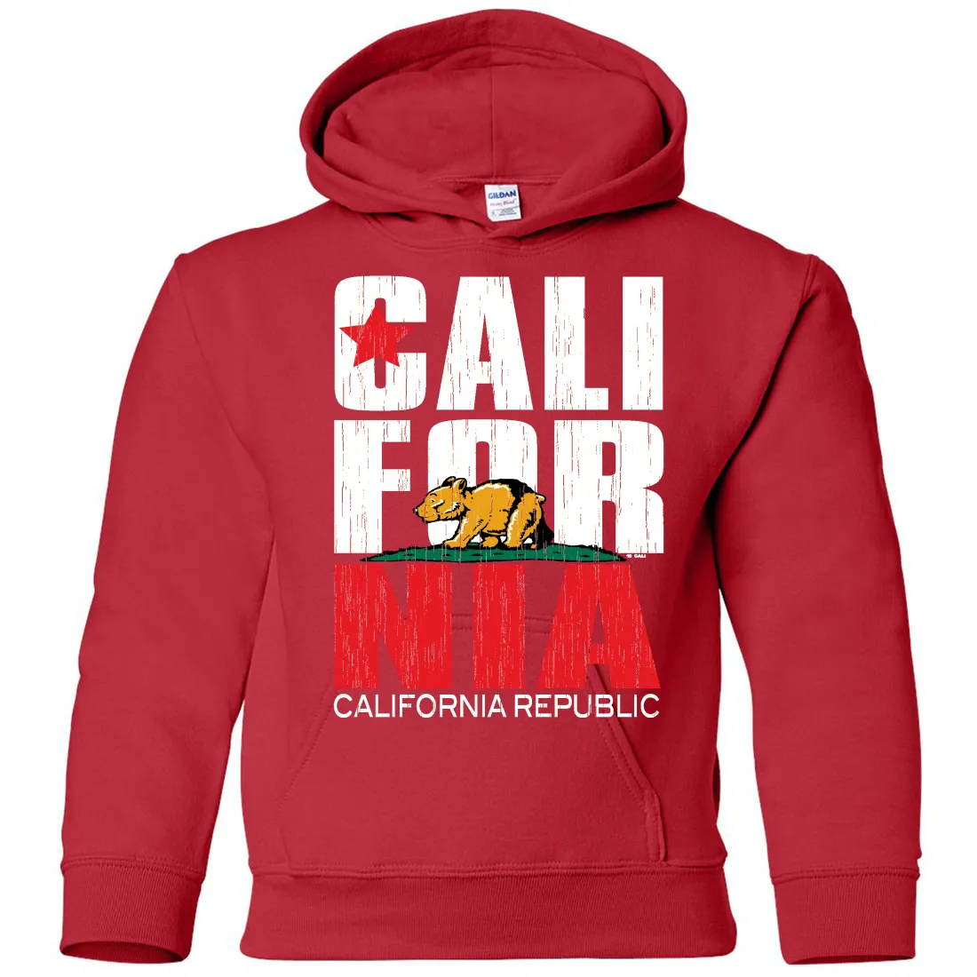 California Republic Vintage Retro Youth Sweatshirt Hoodie