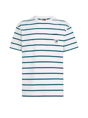 Camiseta Tommy Jeans Reg Easy Stripes White