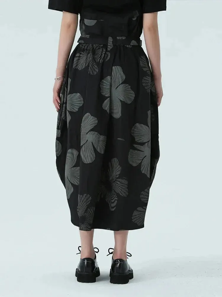 Carlada Floral Print Skirt by Marigold Shadows
