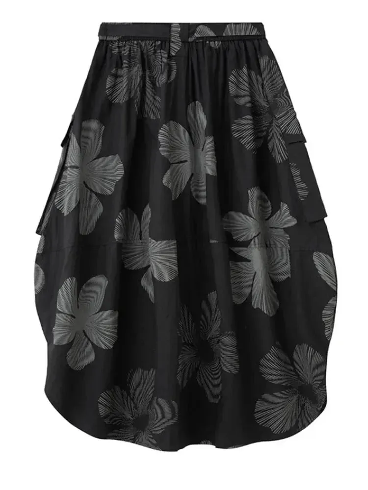 Carlada Floral Print Skirt by Marigold Shadows