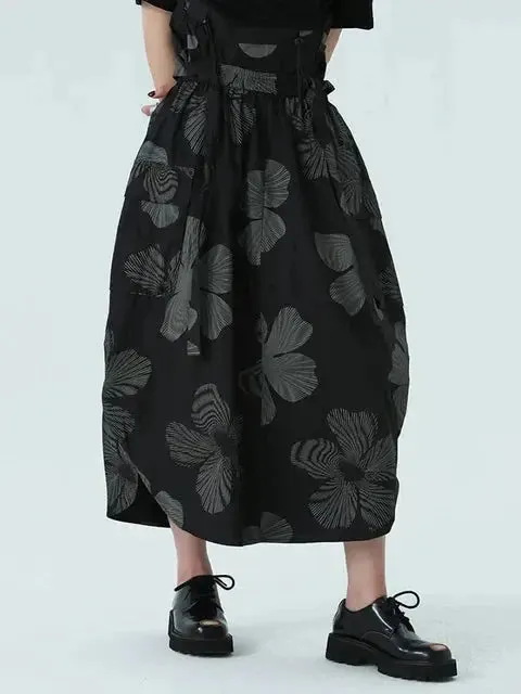 Carlada Floral Print Skirt by Marigold Shadows
