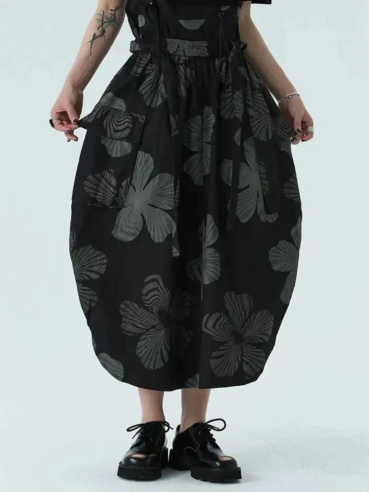 Carlada Floral Print Skirt by Marigold Shadows
