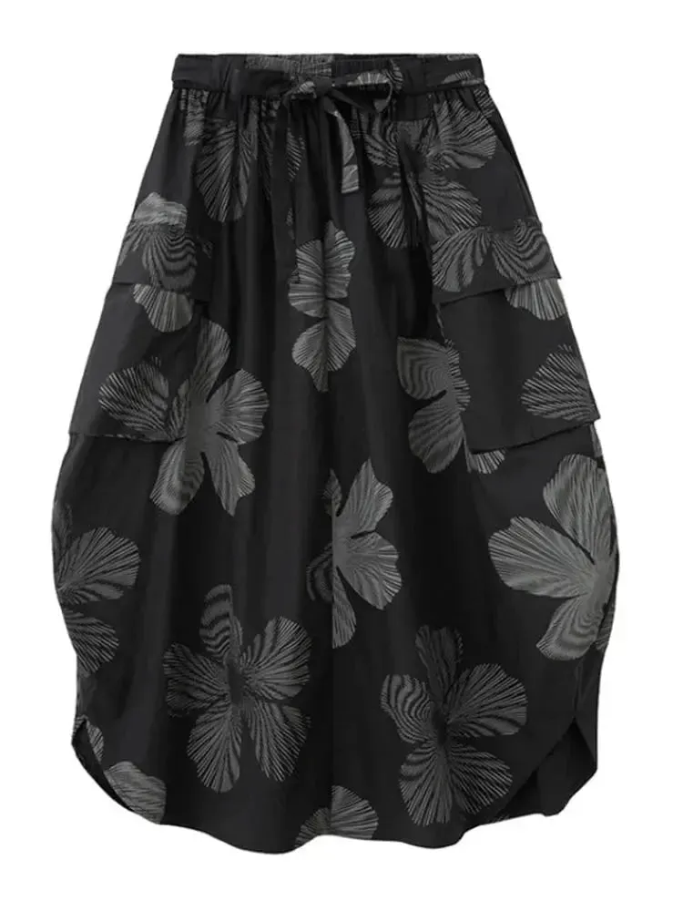 Carlada Floral Print Skirt by Marigold Shadows