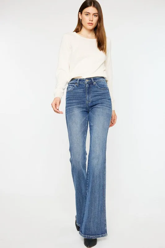 Carlie High Rise Flare Jeans by Kan Can