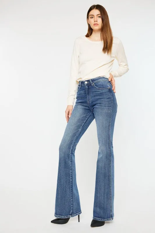 Carlie High Rise Flare Jeans by Kan Can