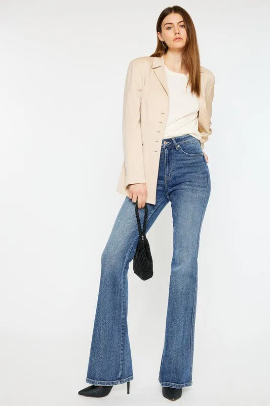 Carlie High Rise Flare Jeans by Kan Can