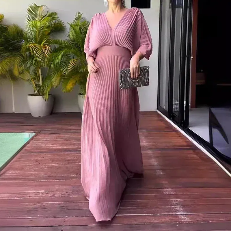 Caroline | Elegant Pleated Dress