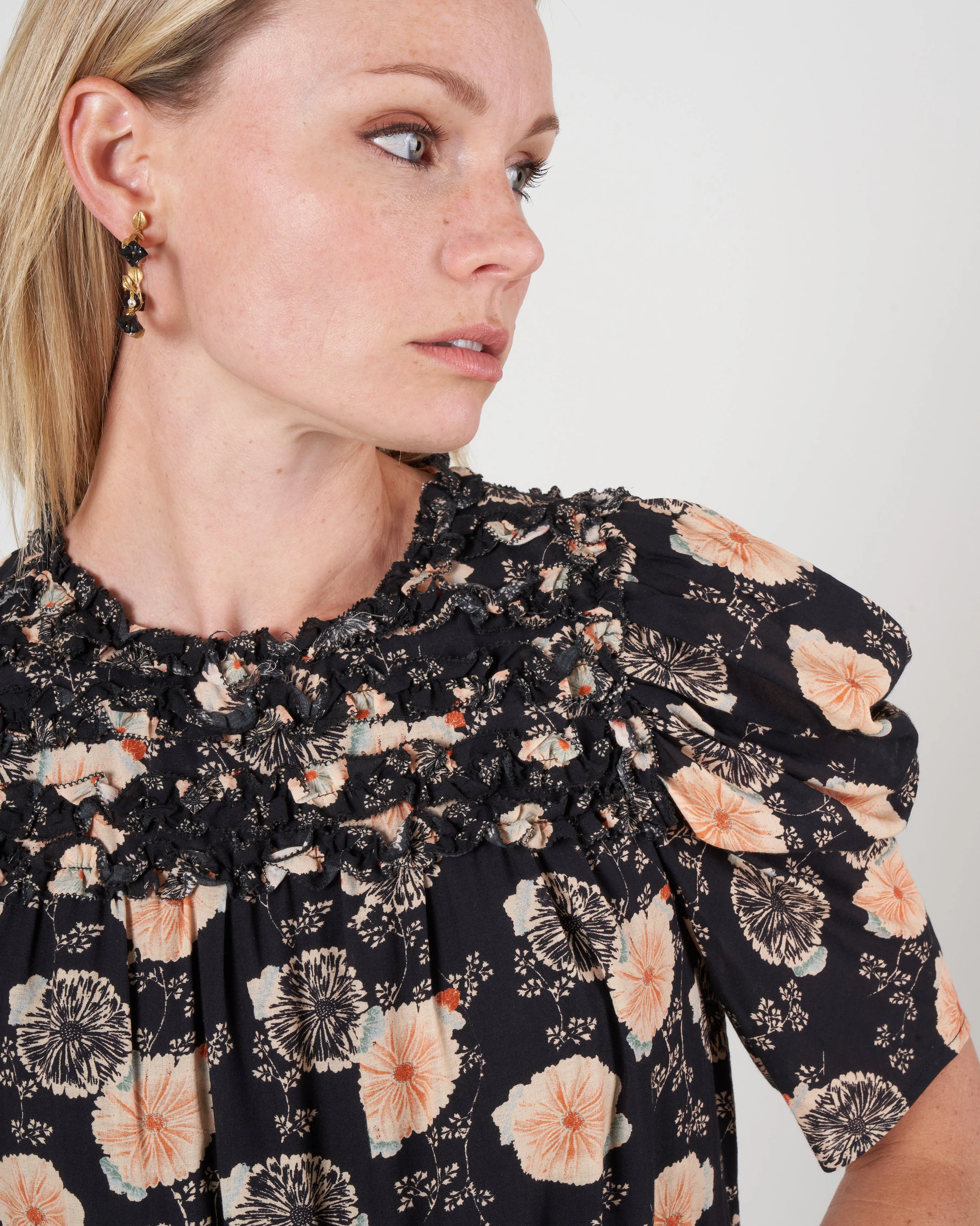 cassian dress - noir floral