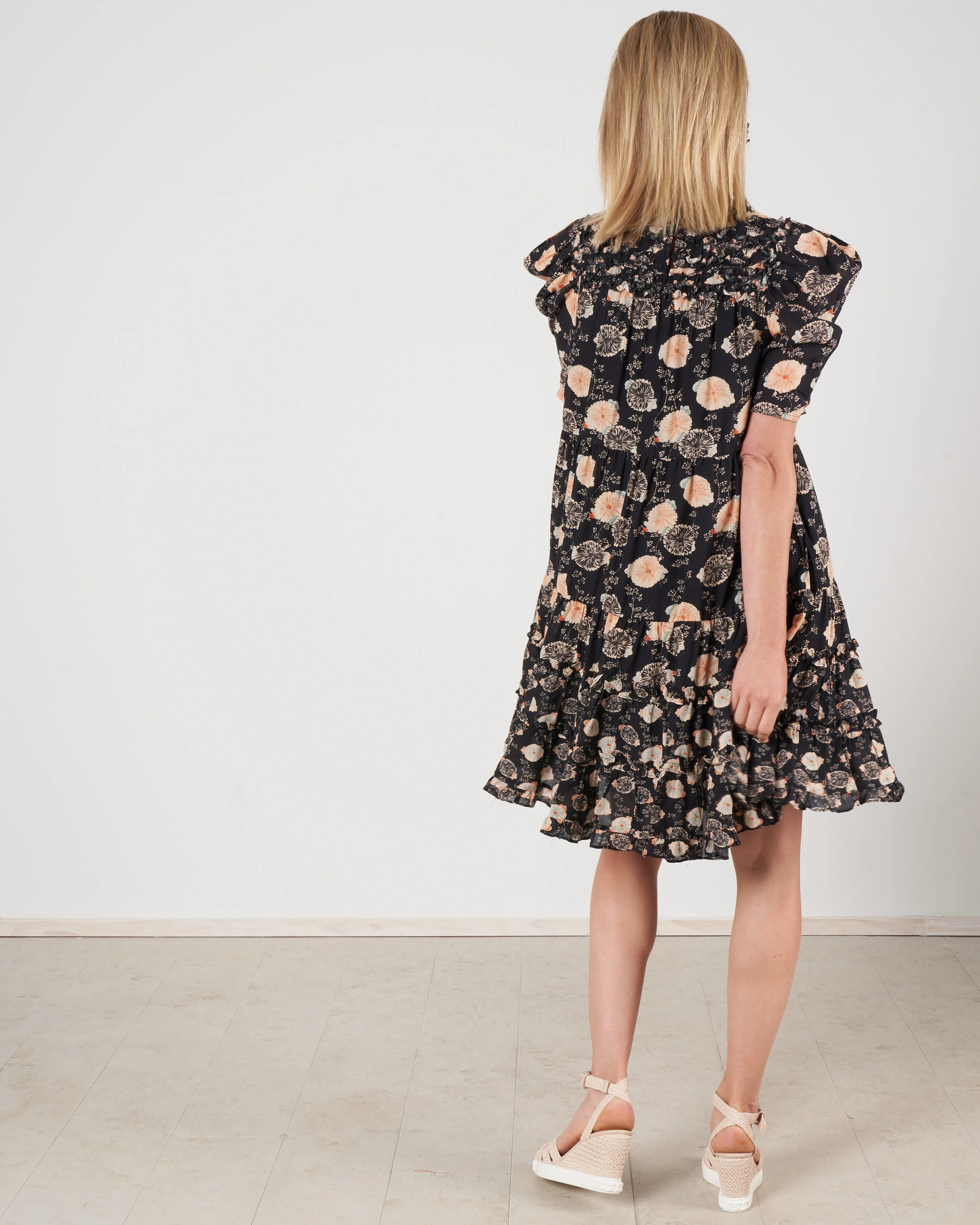 cassian dress - noir floral