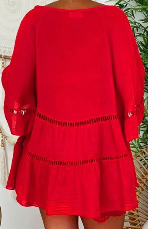 Casual Loose Linen Women's Mini Dress