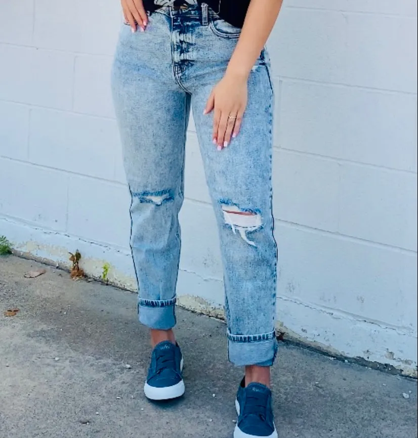 Cello High Slim Straight Jeans