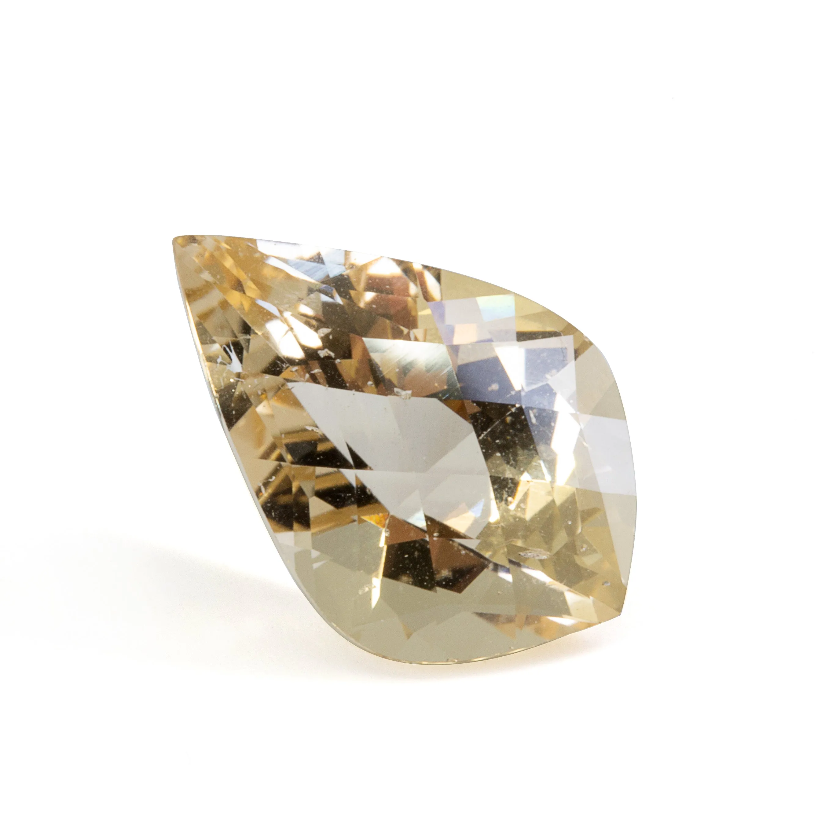 Champagne Beryl 9.46 carat Freeform Faceted Gemstone