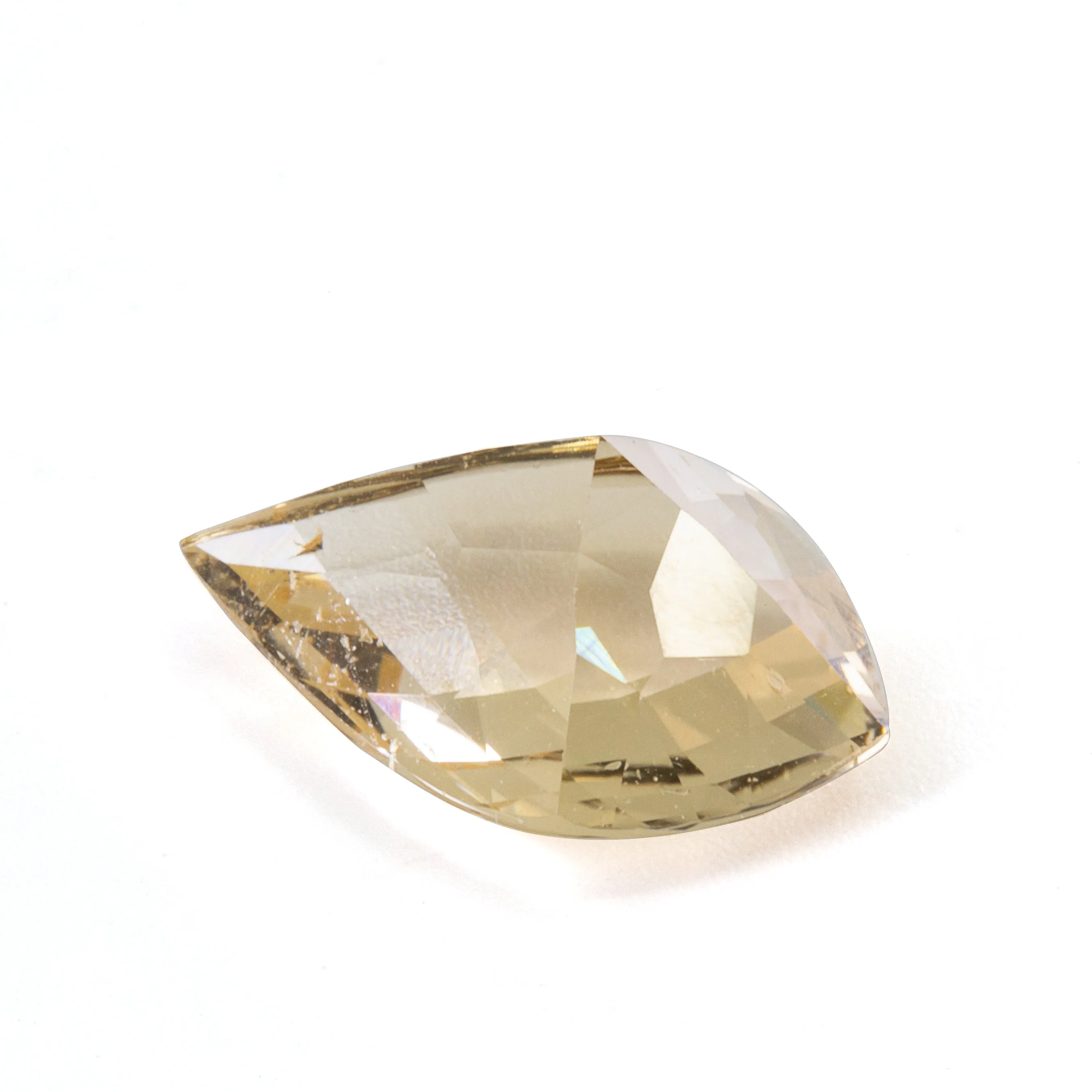Champagne Beryl 9.46 carat Freeform Faceted Gemstone