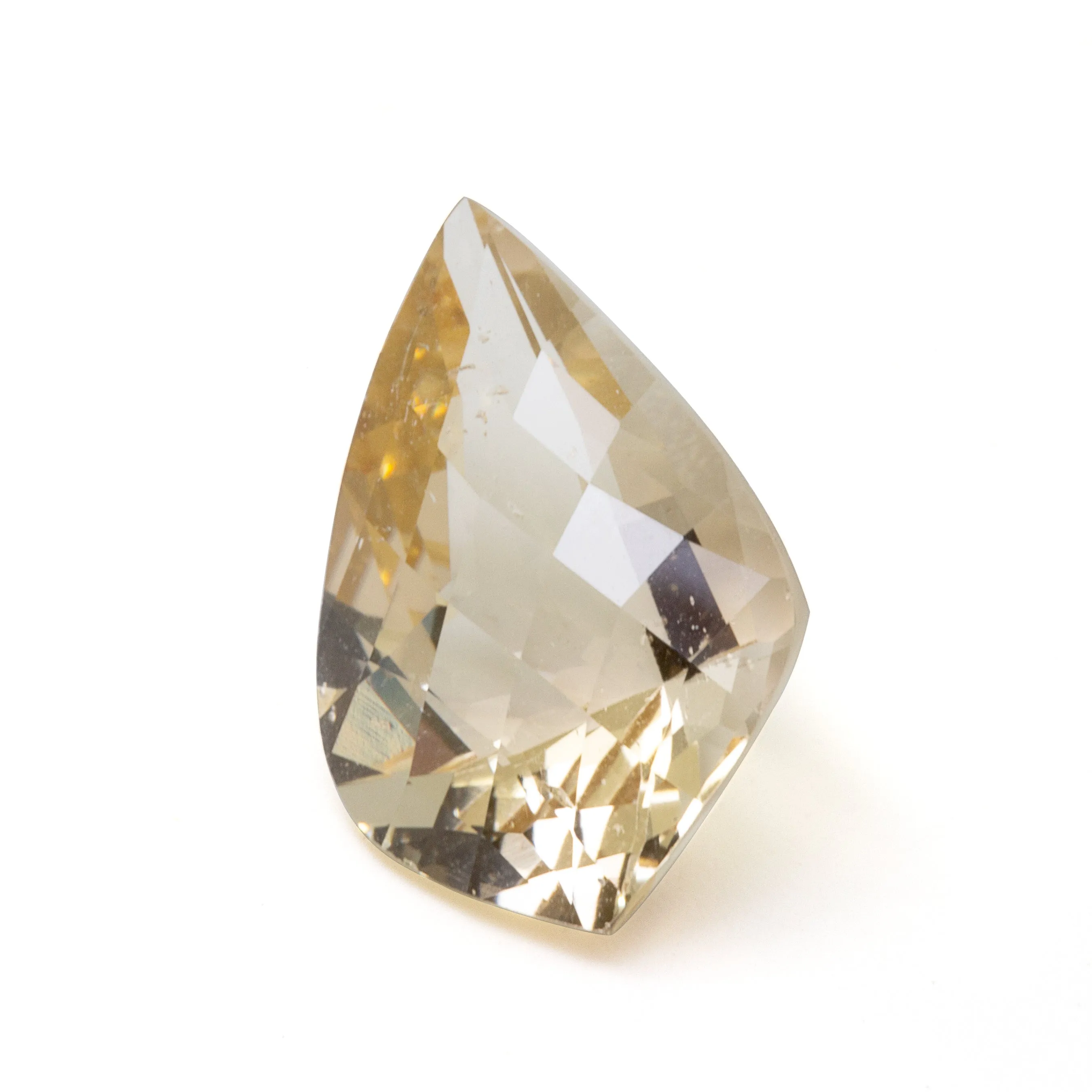 Champagne Beryl 9.46 carat Freeform Faceted Gemstone
