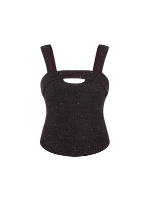Charleigh Top Knit Fitted Sleeveless Blouse