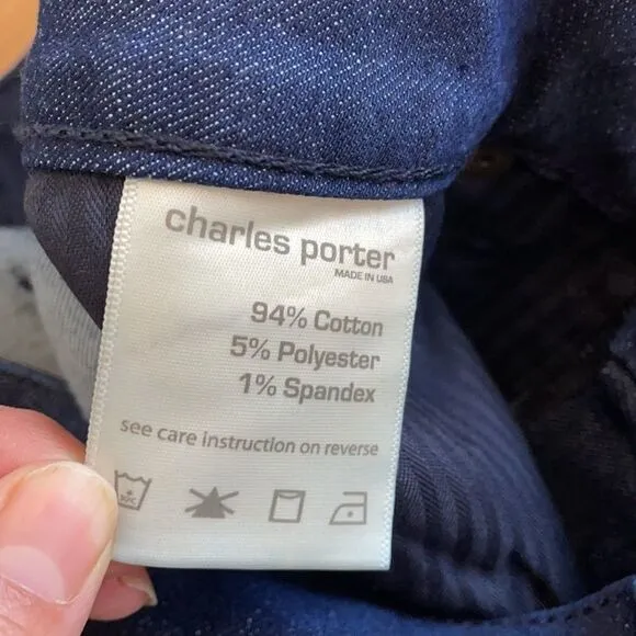 CHARLES PORTER DARK BLUE FLARE BOTTOMS BUN…
