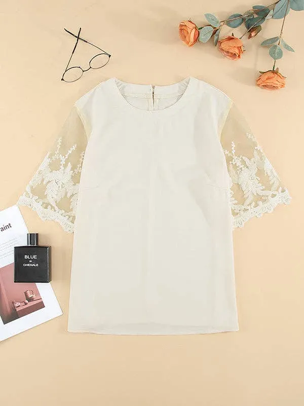Chiffon Loose Lace Top