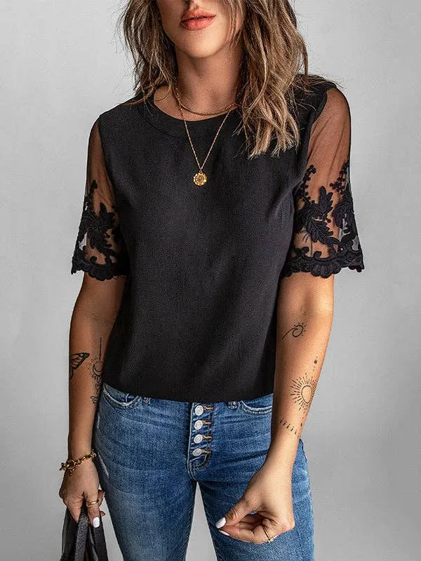 Chiffon Loose Lace Top
