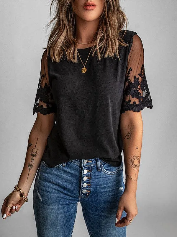 Chiffon Loose Lace Top