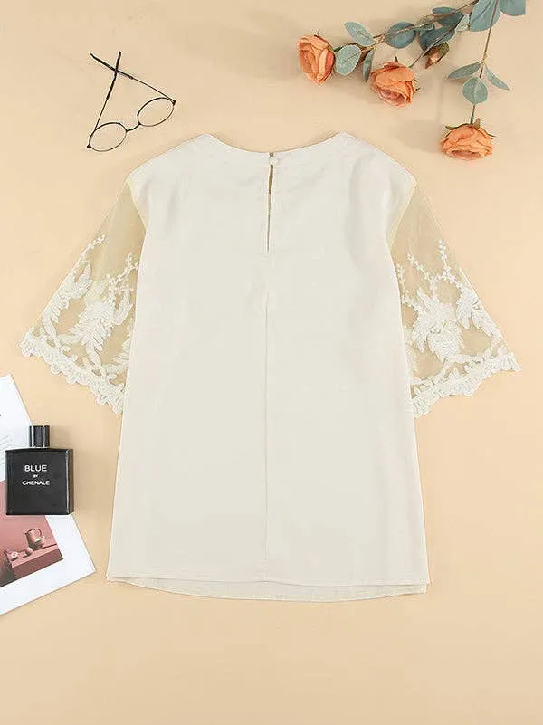 Chiffon Loose Lace Top