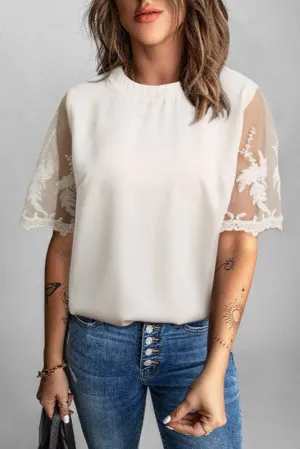 Chiffon Loose Lace Top