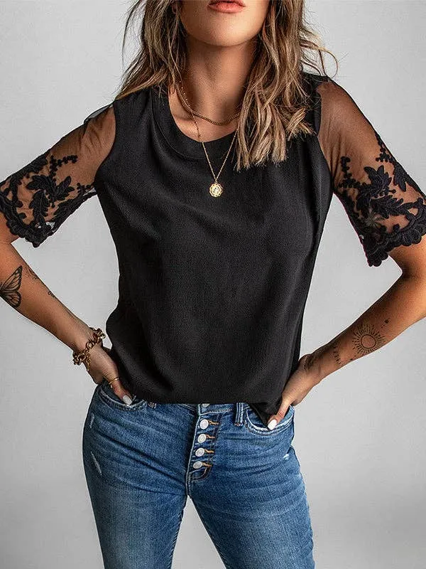 Chiffon Loose Lace Top