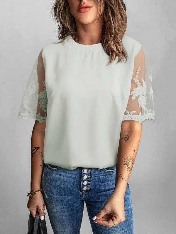 Chiffon Loose Lace Top