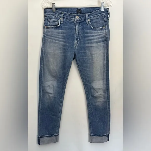 CITIZEN OF HUMANITY Made In USA Jeans Women 27 “30x27” Jazmin Ankle Cuffed Hem